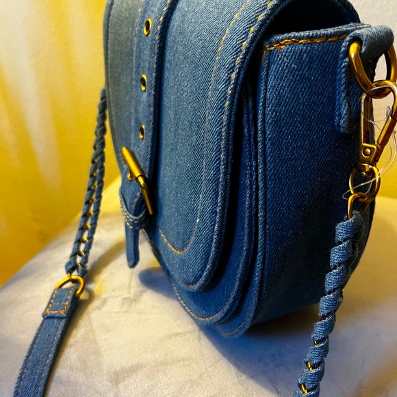 House of Harlow 1960 Denim Bohemian Sling Bag - Picture 5 of 7